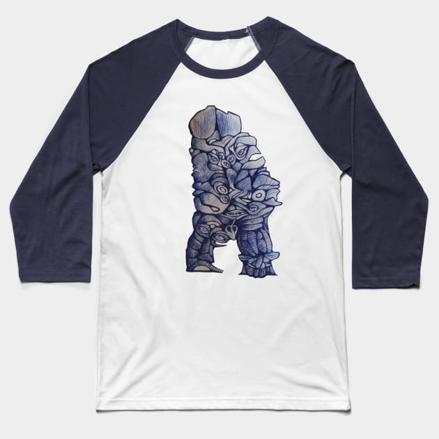 Ballpoint Golem Baseball T-Shirt by AndersHoberg